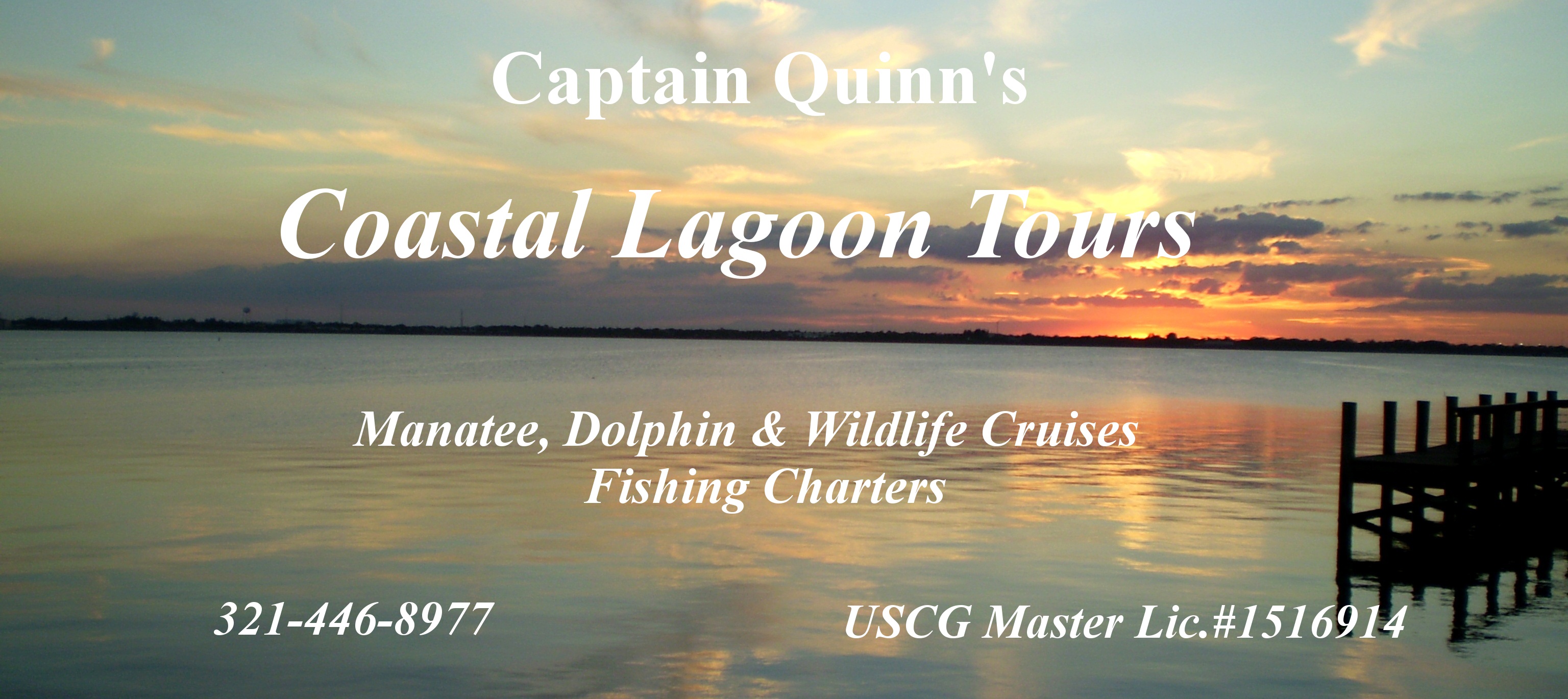 Coastal Lagoon Tours 321-446-8977 Kelly Park 2550 N Banana River Drive, Merrit Island, Florida 32952 to see Manatee, Dolphin and Wildlife